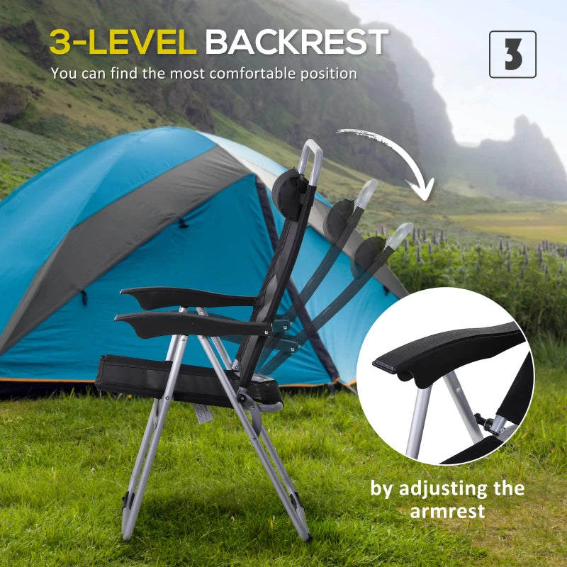 3 Piece Folding Camping Table and Chairs Set