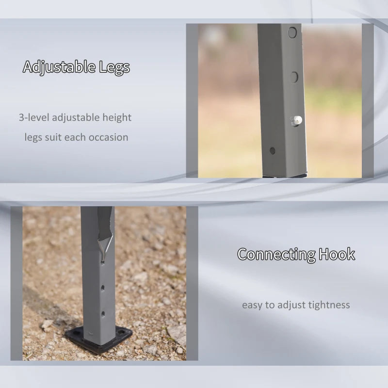 Black Pop Up Gazebo - Height Adjustable With Carrying Bag