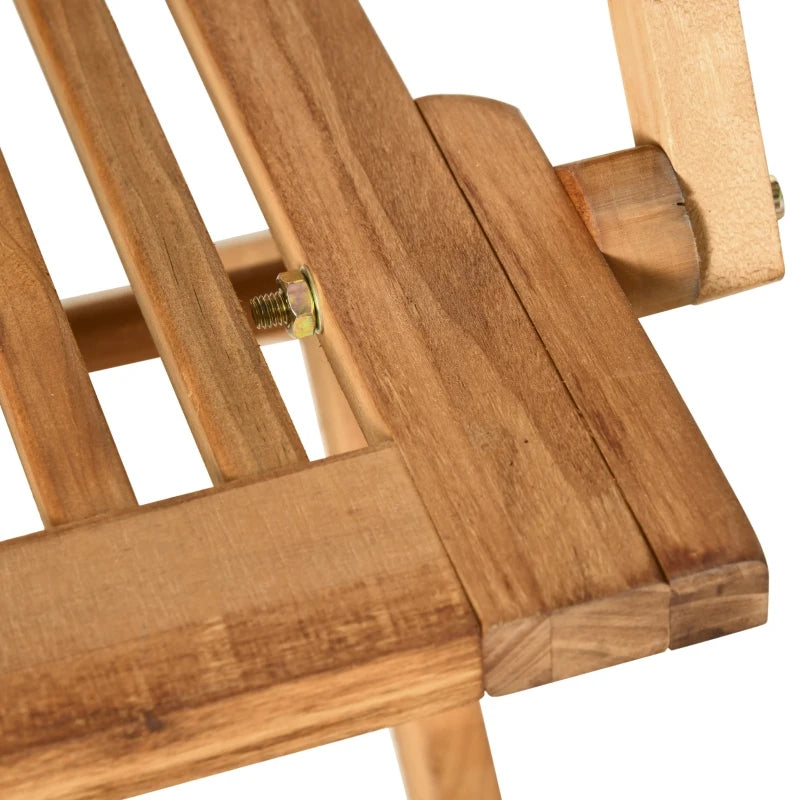 7 Piece Wooden Dining Set - Foldable Chairs