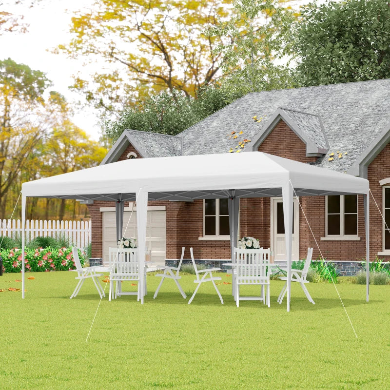 6m x 3m x 2.65m White Pop Up Gazebo