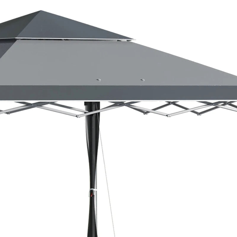 4m x 4m Dark Grey Pop-up Gazebo With Steel Frame