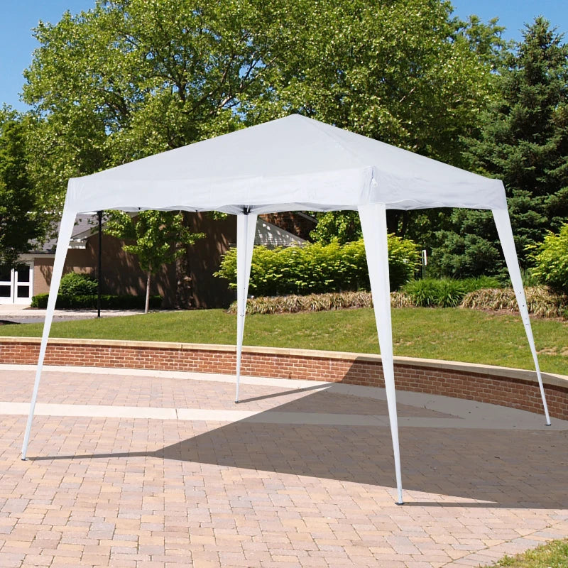 White 3m x 3m Slant Leg Pop Up Gazebo With Carry Bag