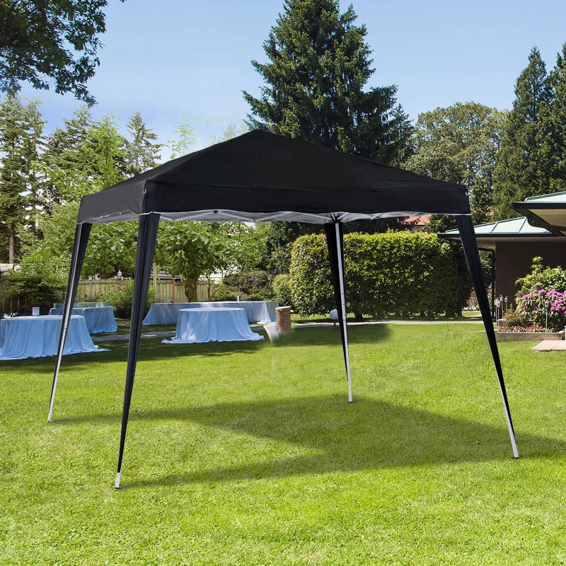 Black Slant Leg Pop Up Gazebo with Carry Bag
