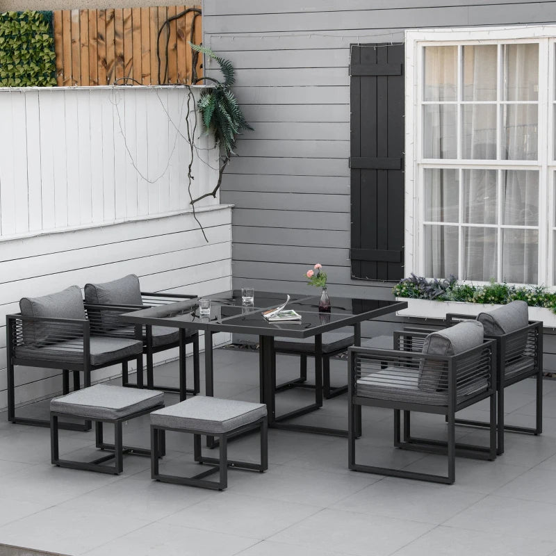 8 Seater Aluminium Outdoor Dining Set