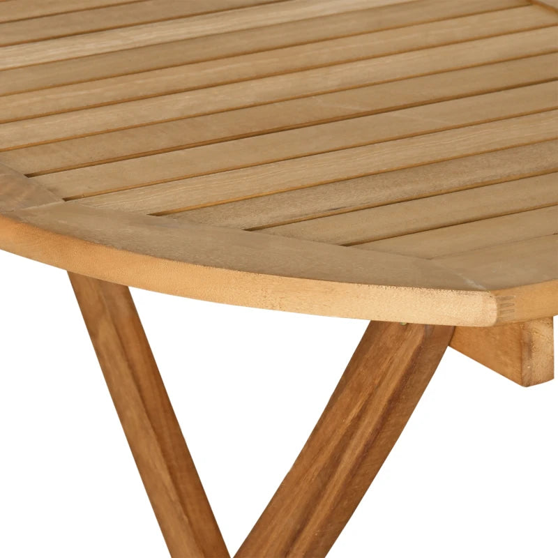 7 Piece Wooden Dining Set - Foldable Chairs