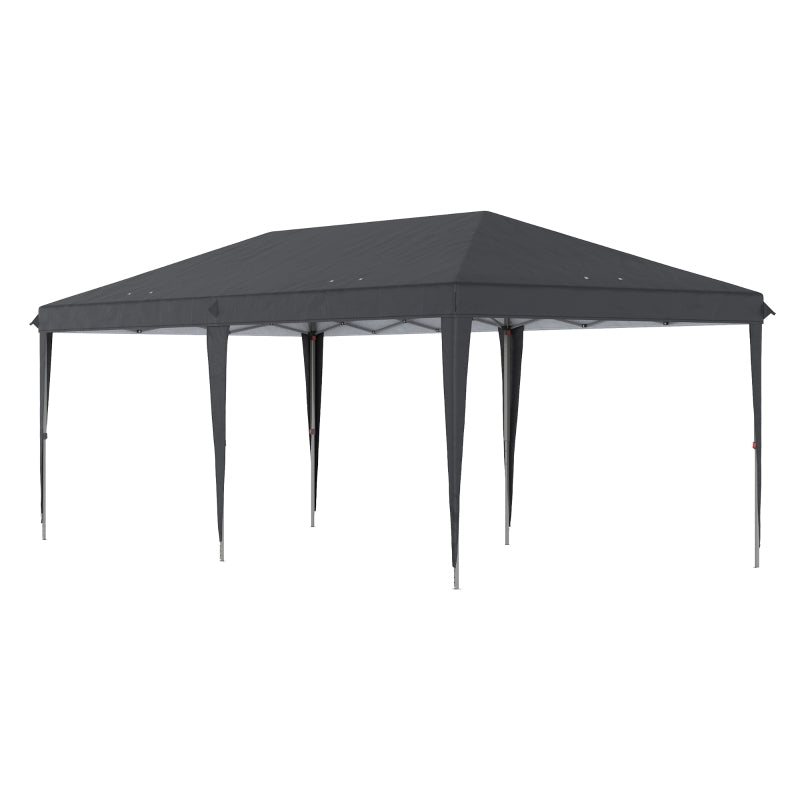 Black Pop Up Gazebo - Height Adjustable With Carrying Bag