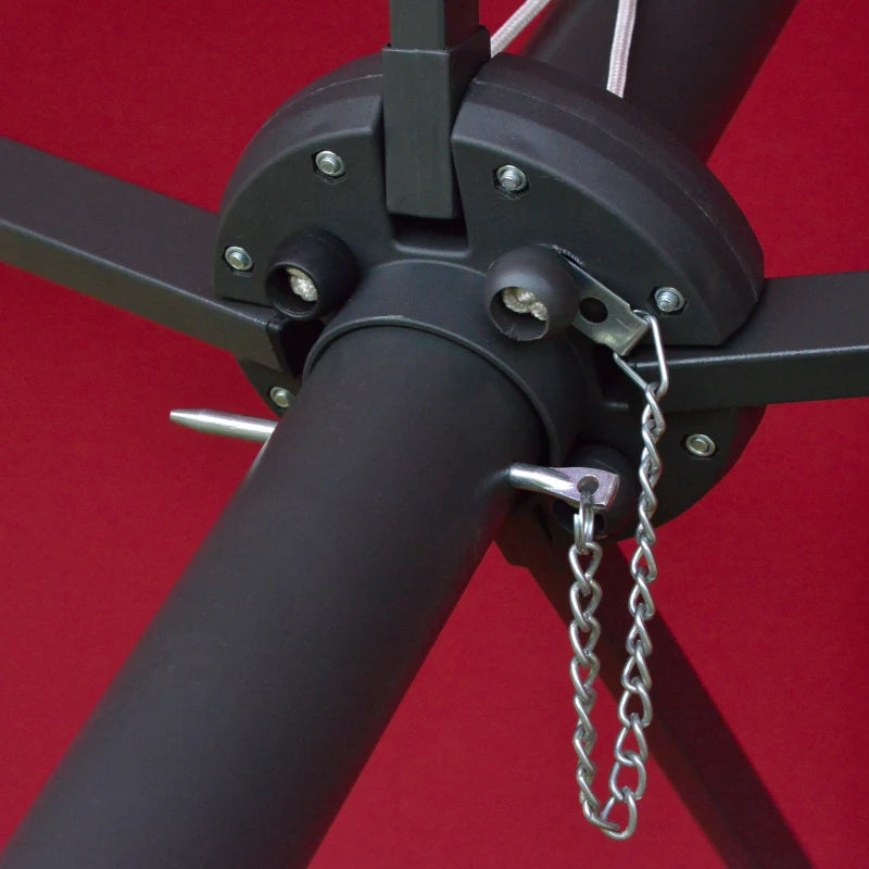 2.5H x 2.95m Parasol With Cross Base & Aluminium Frame