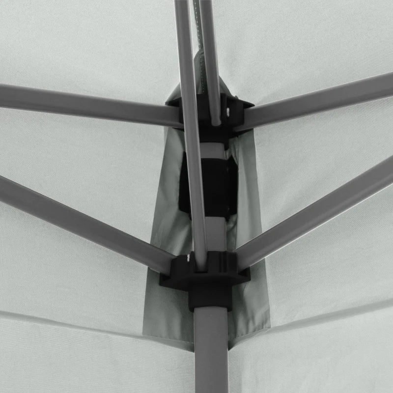 3m x 3m Dark Grey Pop Up Gazebo with Wheels and 4 Leg Weight Bags - Height Adjustable