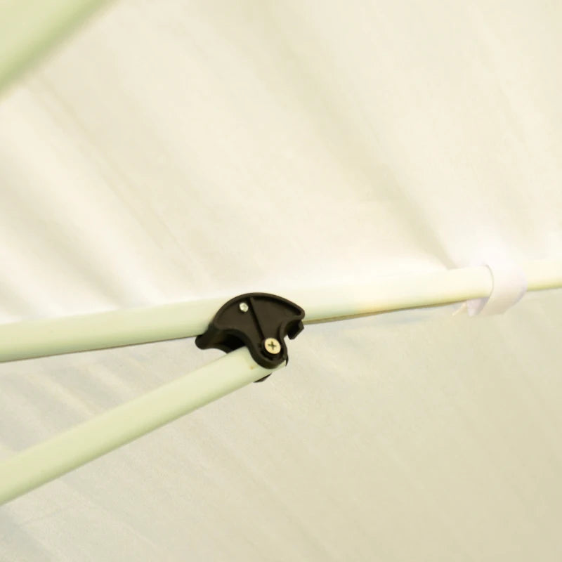 Beige 3m x 6 m Pop Up Gazebo with Mesh Sidewalls and Storage Bag