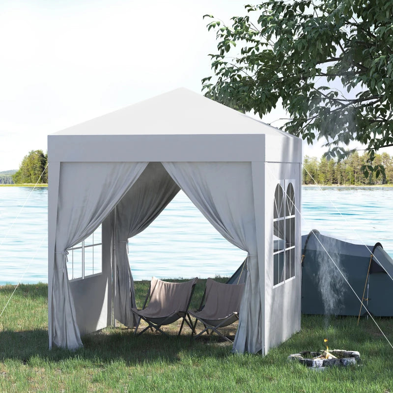 White 2m x 2m Pop Up Gazebo