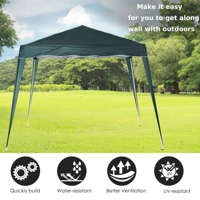 Green Slant Leg Pop Up Gazebo with Carry Bag