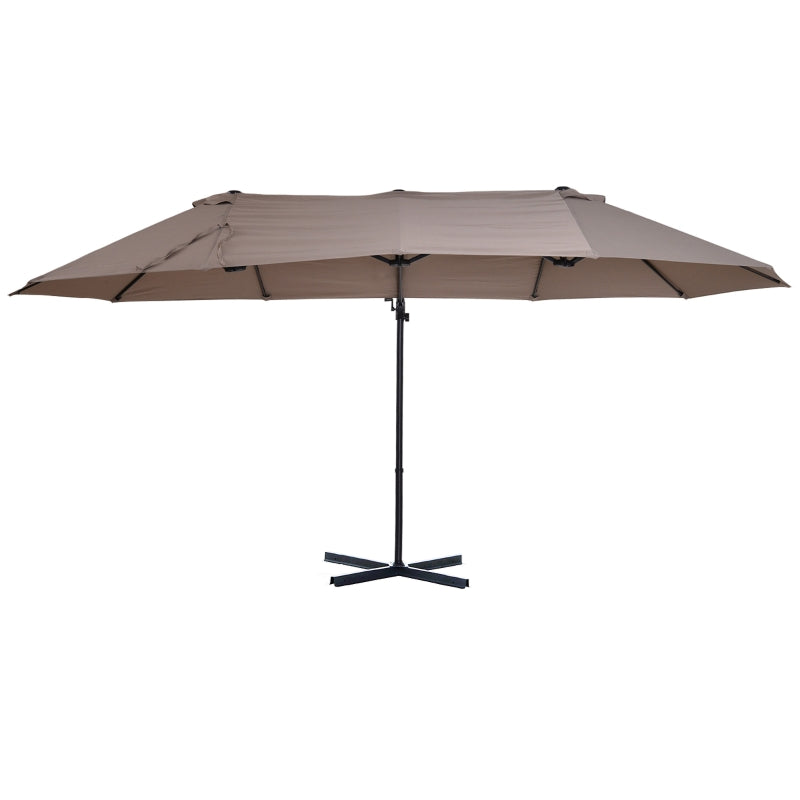 Brown Double Canopy Canopy With 12 Support Ribs