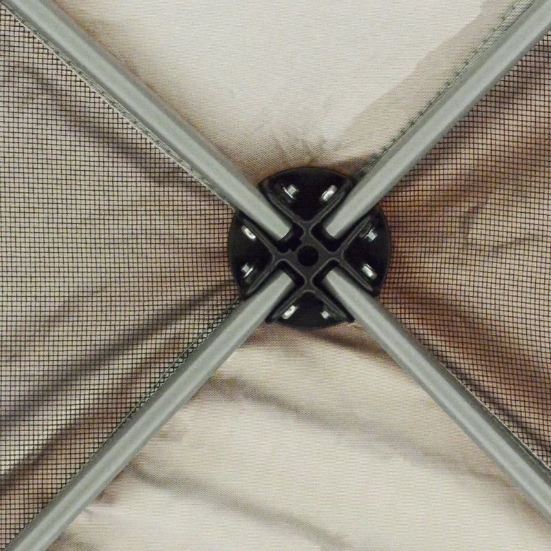 Brown 4m x 4m Pop-up Gazebo with Roller Bag & Adjustable Legs