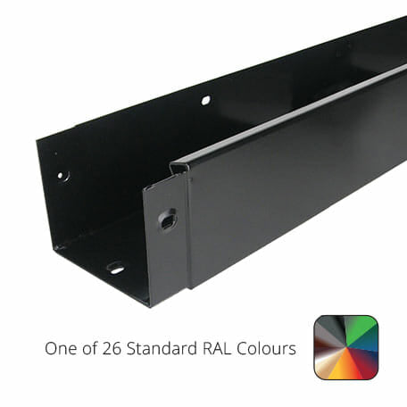 125x100mm Aluminium Box 3m Gutter Length - One of 26 Standard Matt RAL colours TBC