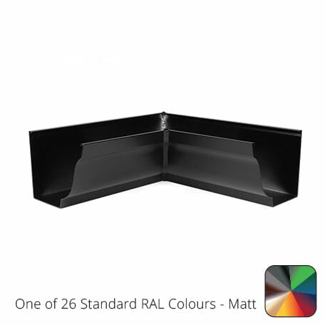 125x100mm SnapIT Aluminium Moulded 90 Degree Internal Gutter Angle - One of 26 Standard Matt RAL colours TBC