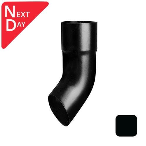 63mm (2.5") Swaged Aluminium Downpipe Shoe - RAL 9005m Matt Black