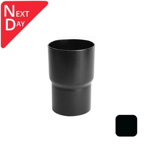 63mm (2.5") Swaged Aluminium Downpipe Loose Connector - RAL 9005m Matt Black