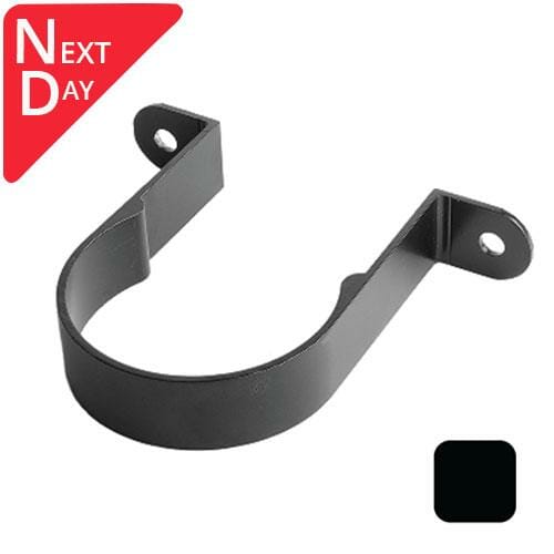 63mm (2.5") Swaged Aluminium Downpipe Clip - RAL 9005m Matt Black