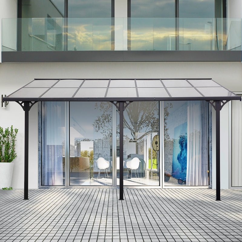 AlumaShade Enclave: 4.35 x 3m Pergola Gazebo with Aluminium Posts and Polycarbonate Roof - Trade Warehouse