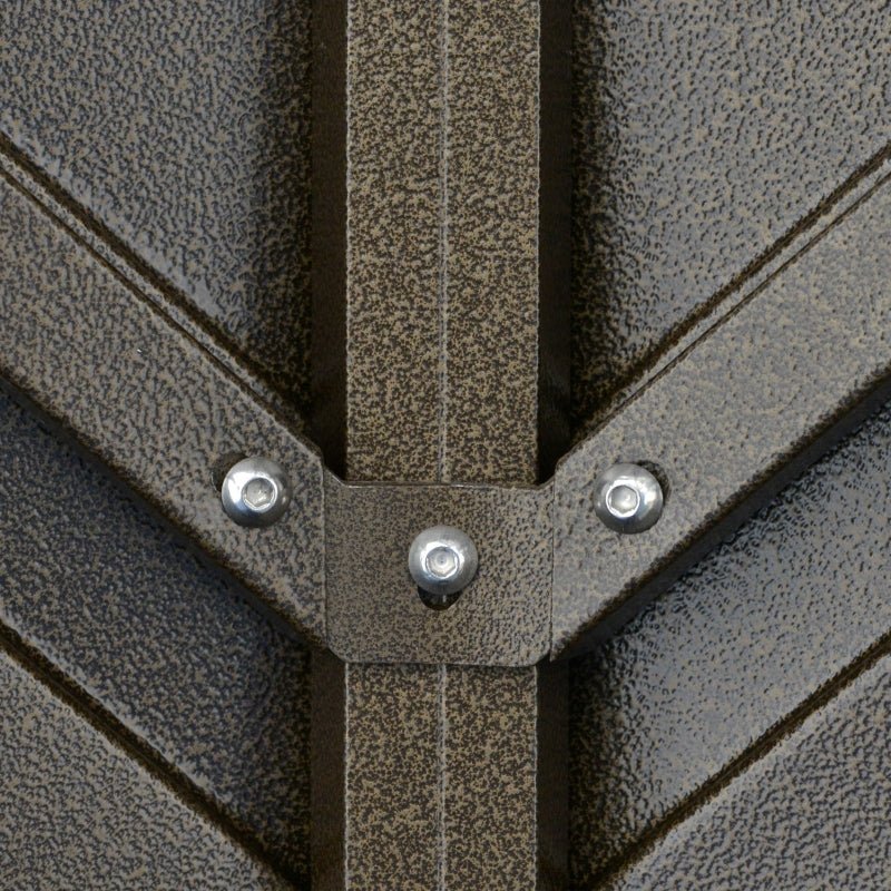 Brown Steel Hardtop Gazebo With Curtains and Netting - Trade Warehouse