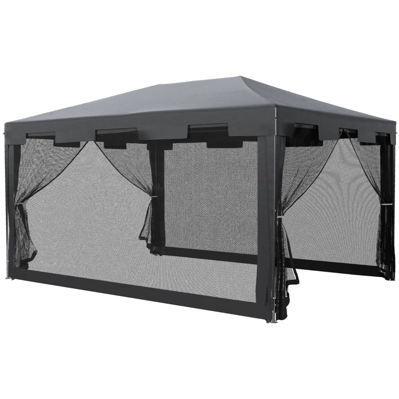 Dark Grey 4m x 3m Pop Up Gazebo