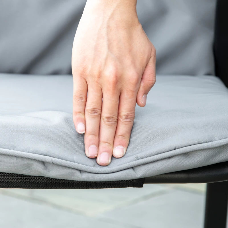 Black 5 Piece Outdoor Square Dining Set