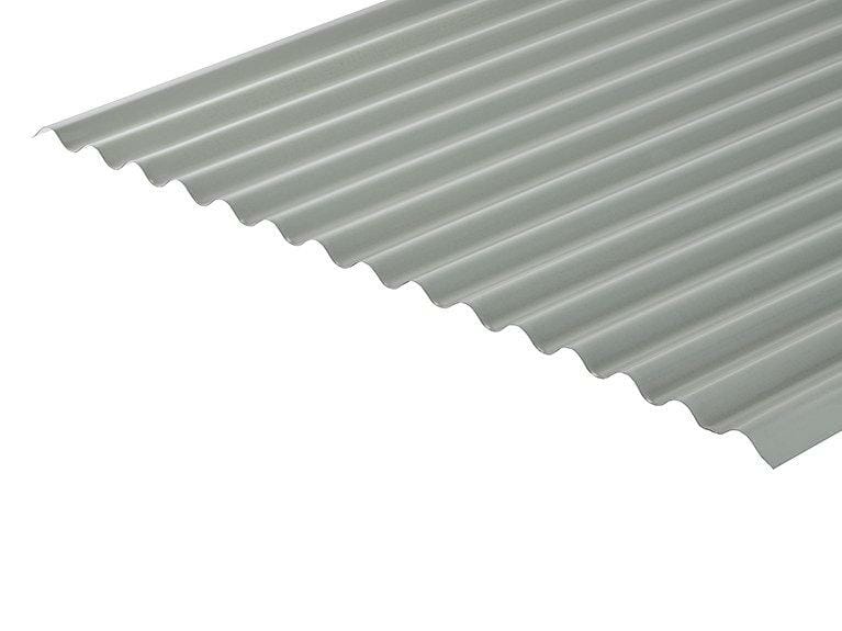 Corrugated 13/3 Profile Polyester Paint Coated 0.5mm Metal Roof Sheet Light Grey - Trade Warehouse