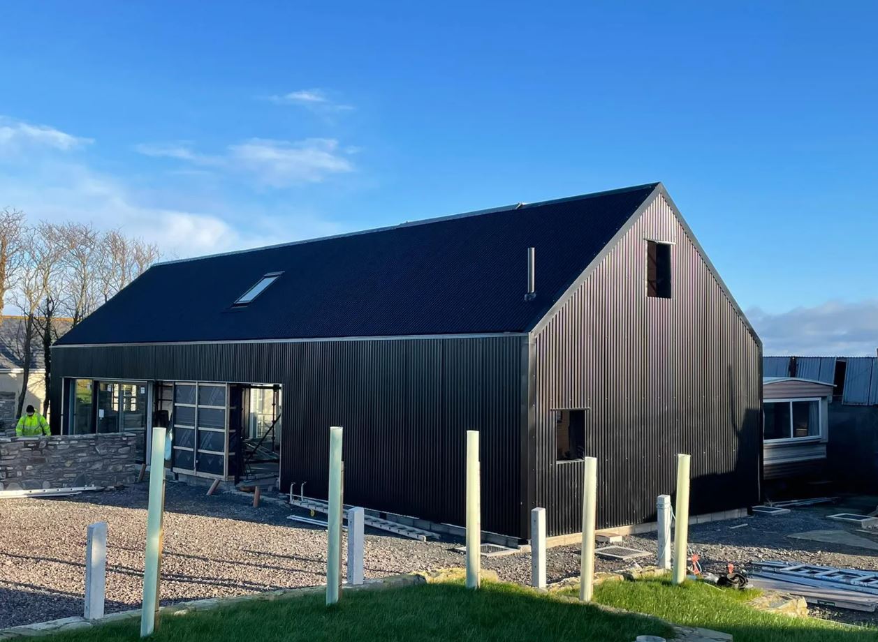 Corrugated 13/3 Profile PVC Plastisol Coated 0.7mm Metal Roof Sheet Merlin Grey - Trade Warehouse