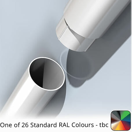 75 mm (3") Flushjoint Aluminium Downpipe 3m long - One of 26 Standard Matt RAL colours TBC - Trade Warehouse