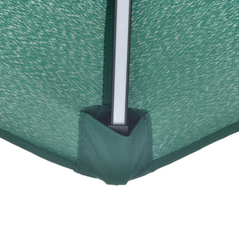 Green 2.3H x 3m Hanging Umbrella with Double Roof