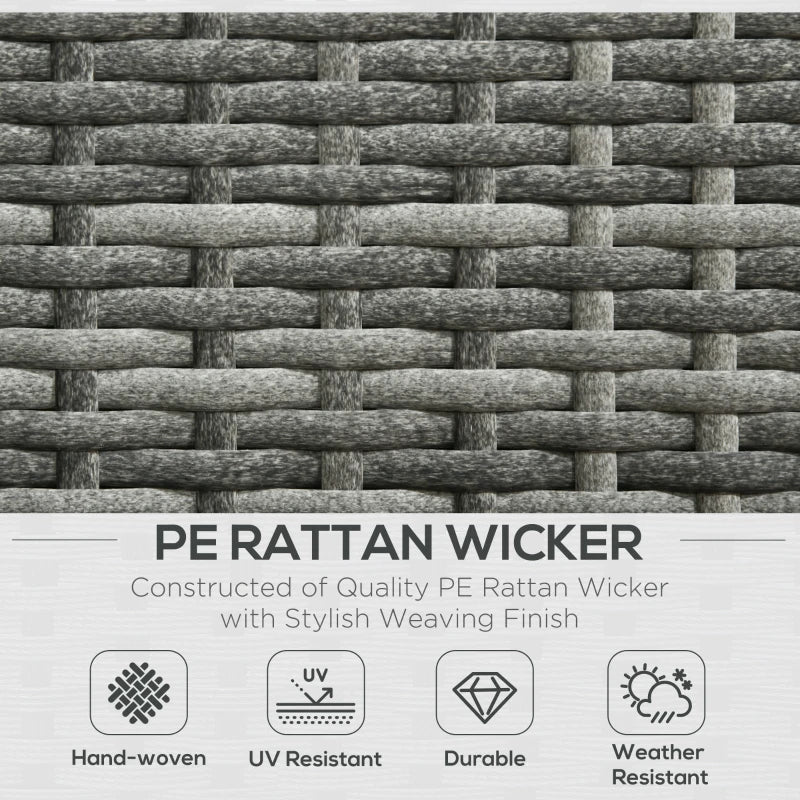 Grey 4 Seater Corner Sofa Set with Coffee Table