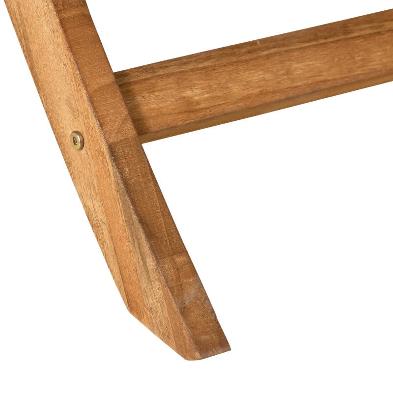 7 Piece Wooden Dining Set - Foldable Chairs