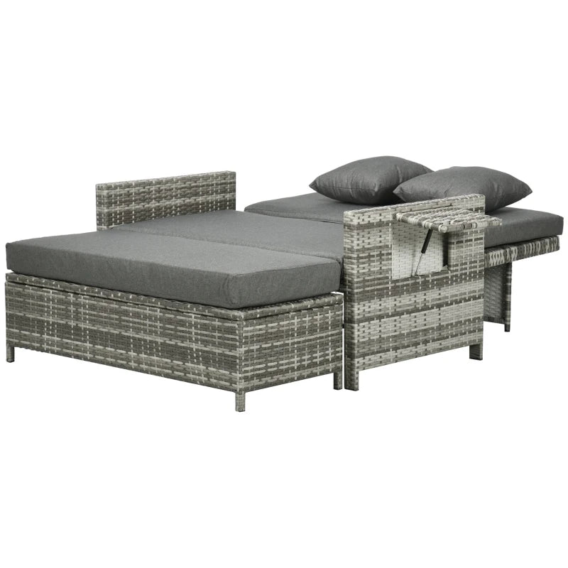 2 Seater Rattan Daybed with Fire Retardant Sponge