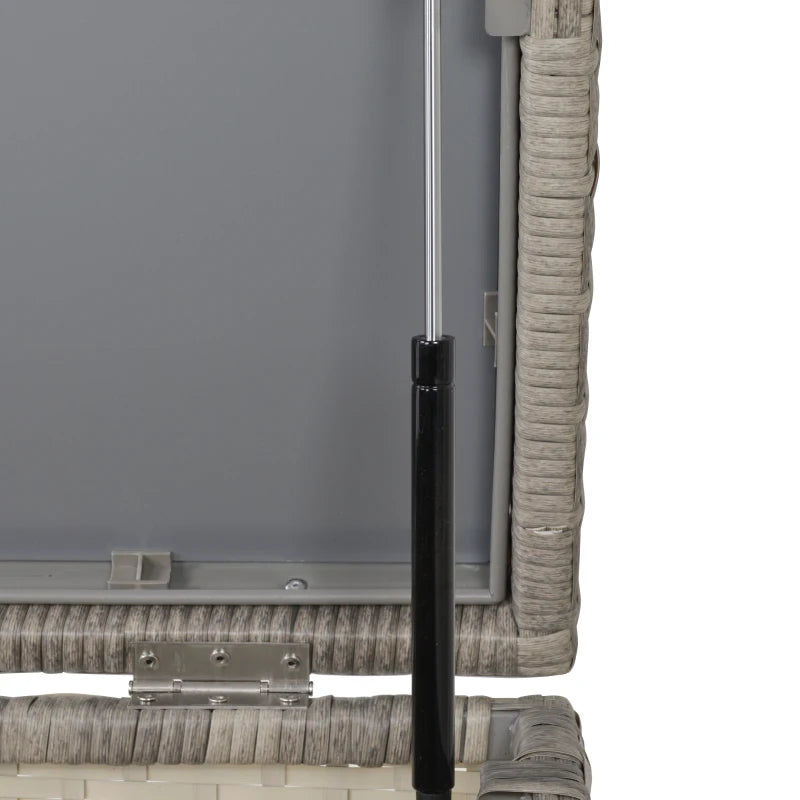 Grey 4 Rattan Wicker Sofa Set With Coffee Table, Side Storage Box & Cushions