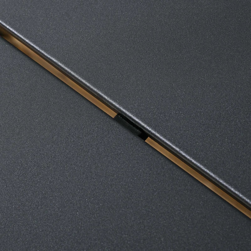 Black 7 Piece Metal Garden Dining Set With Table & 6 Stackable Chairs