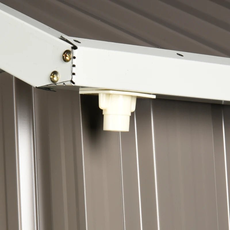 Grey and White Corrugated Shed With Window - Trade Warehouse