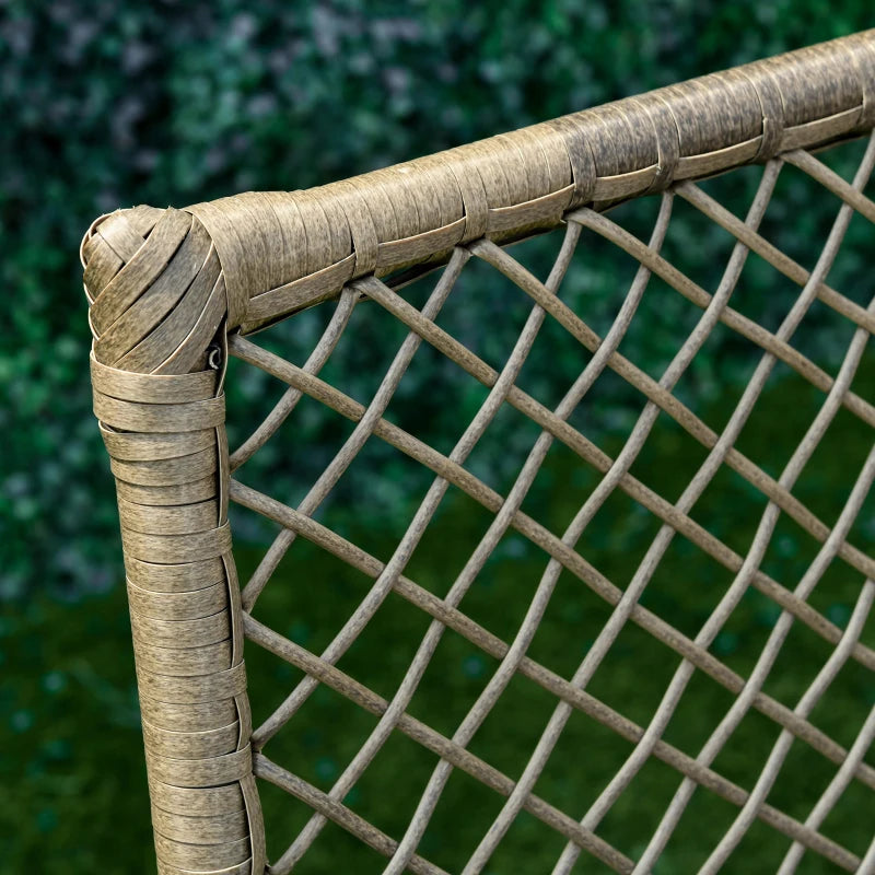 4 Piece Patio PE Rattan Wicker Sofa Set With Two Tier Coffee Table & Cushions