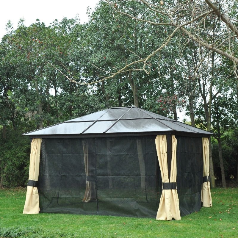 Hardtop Garden Pavillion With Metal Frame - Trade Warehouse