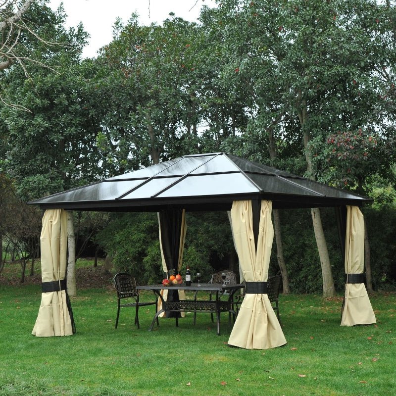 Hardtop Garden Pavillion With Metal Frame - Trade Warehouse