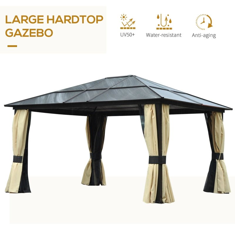 Hardtop Garden Pavillion With Metal Frame - Trade Warehouse