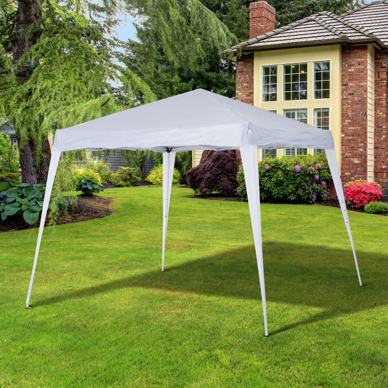 White 3m x 3m Slant Leg Pop Up Gazebo With Carry Bag
