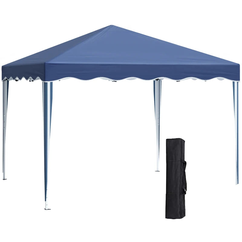 3m x 3m Blue Pop Up Gazebo Canopy - Foldable With Carry Bag