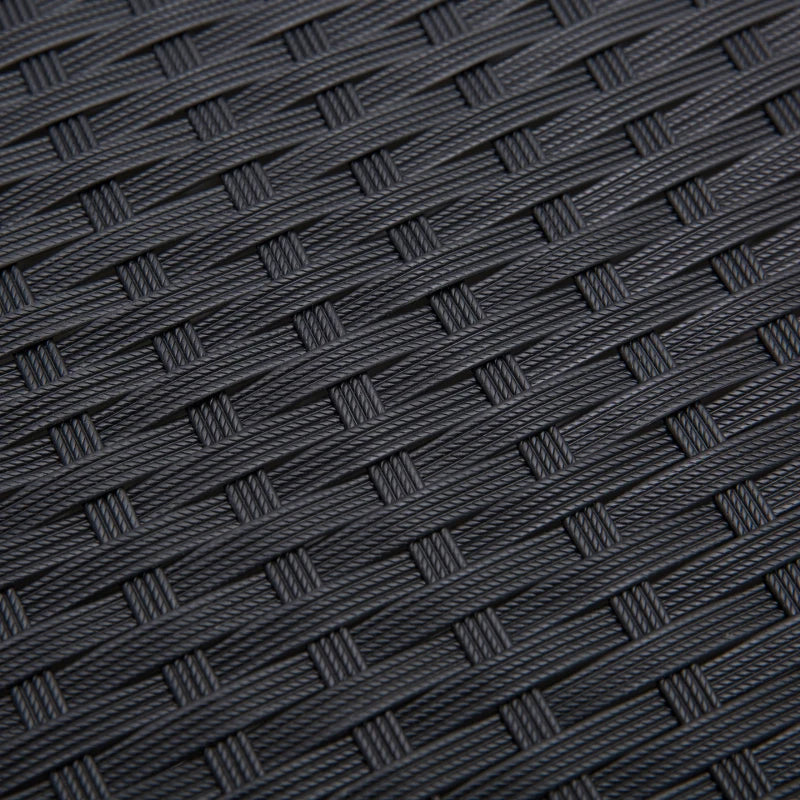 Rattan 4-Piece Garden Set: Includes 2 Armchairs, Loveseat Bench, Cushions, and Coffee Table