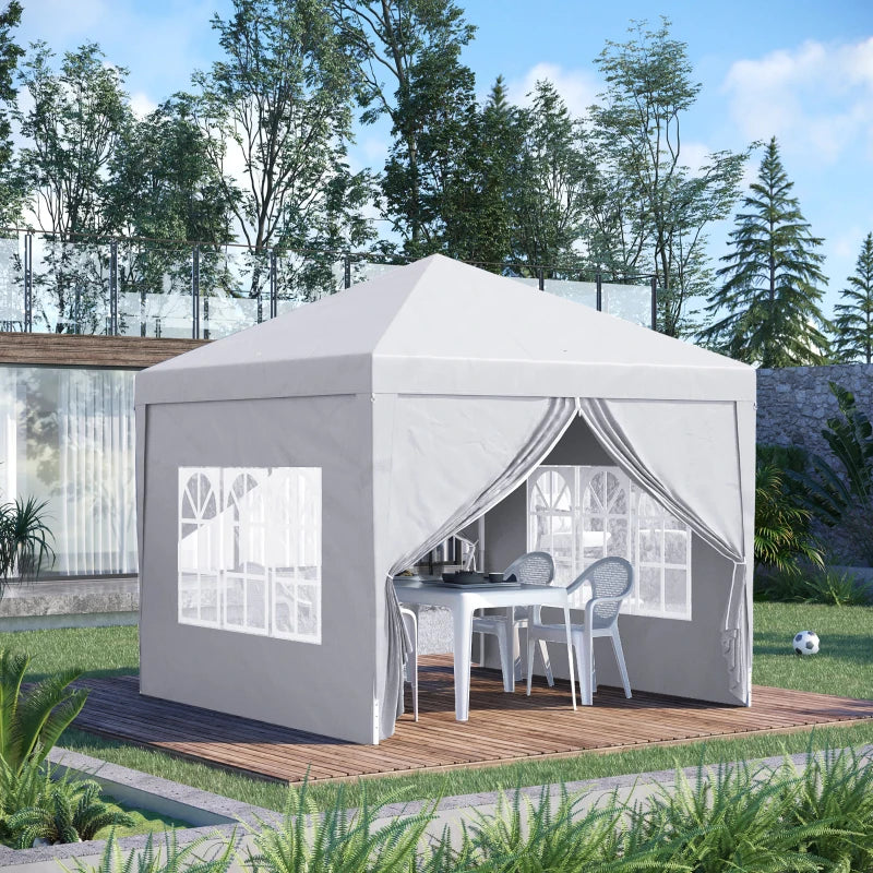 3m x 3m White Pop Up Gazebo