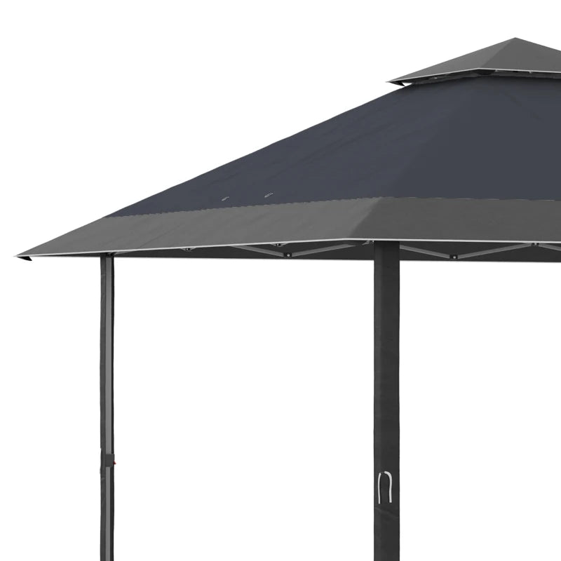 4m x 4m Pop-up Gazebo Double Roof Canopy with UV Proof, Roller Bag & Adjustable Legs