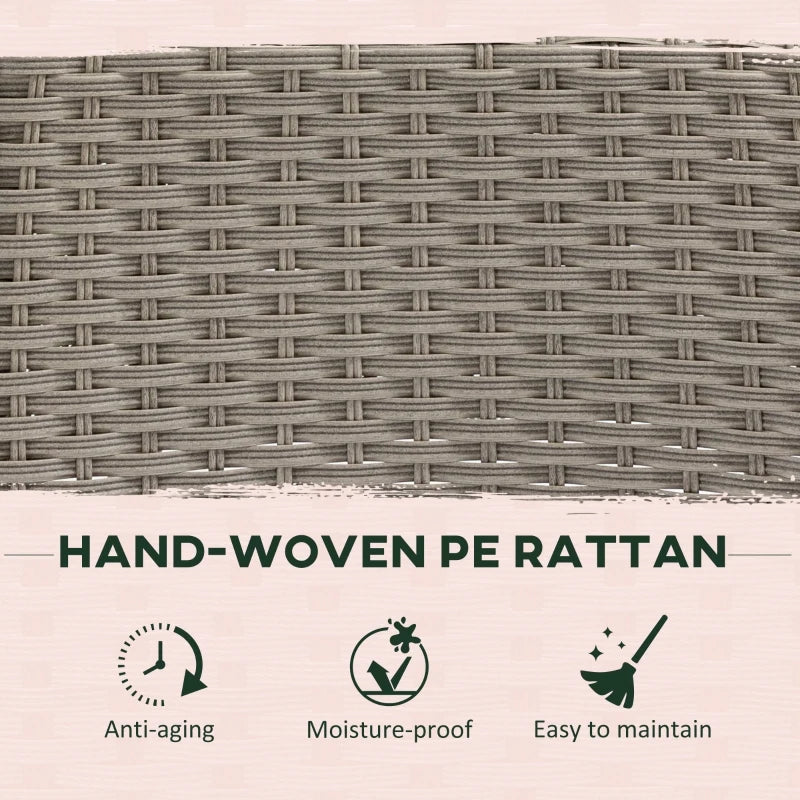 Luxury 4 Seater Rattan Dining Set With Curved Armchairs