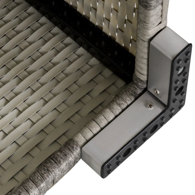 Light Grey Rattan Single Sofa Chair With Cushions