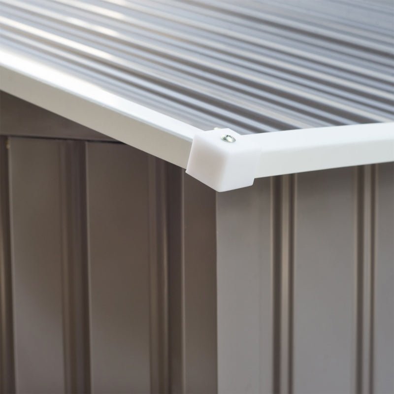 Large Grey Corrugated Metal Shed - Trade Warehouse