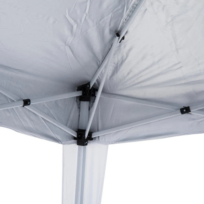 White 3m x 3m Slant Leg Pop Up Gazebo With Carry Bag