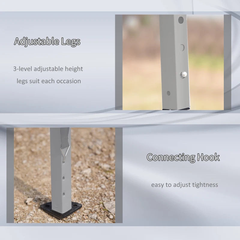 3m x 6m Grey Pop Up Gazebo With Carrying Bag